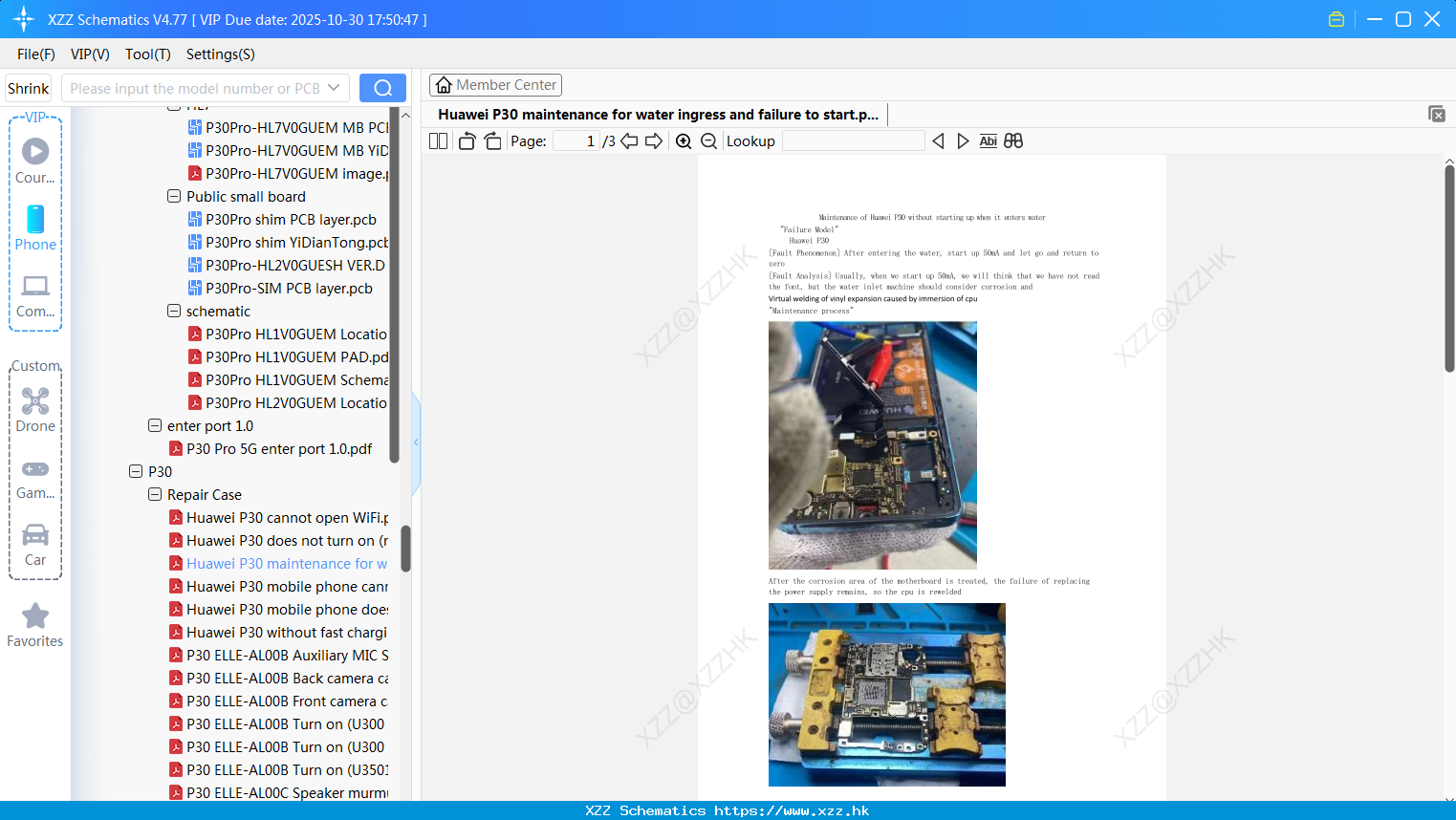 Huawei P30 Maintenance For Water Ingress And Failure To Start